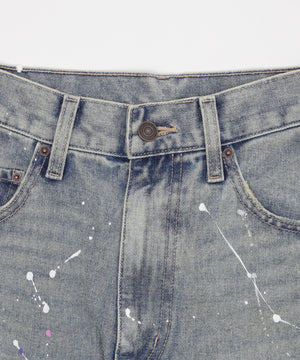 ペイントストレートデニムパンツ