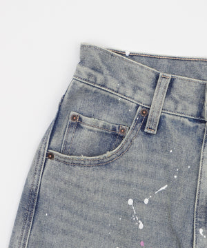 ペイントストレートデニムパンツ