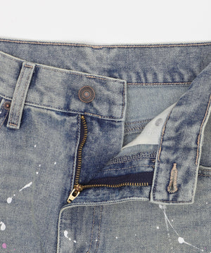 ペイントストレートデニムパンツ