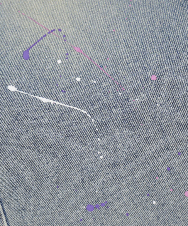 ペイントストレートデニムパンツ