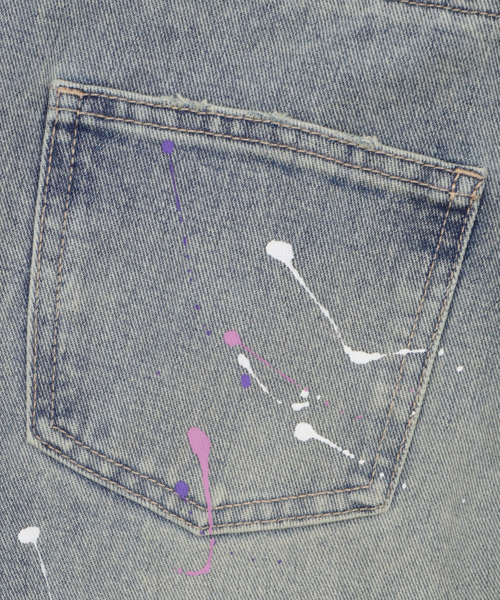 ペイントストレートデニムパンツ