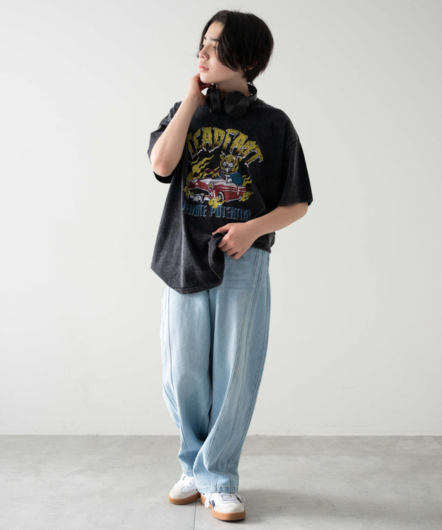 デニム淡 モデル：156cm M-160着用