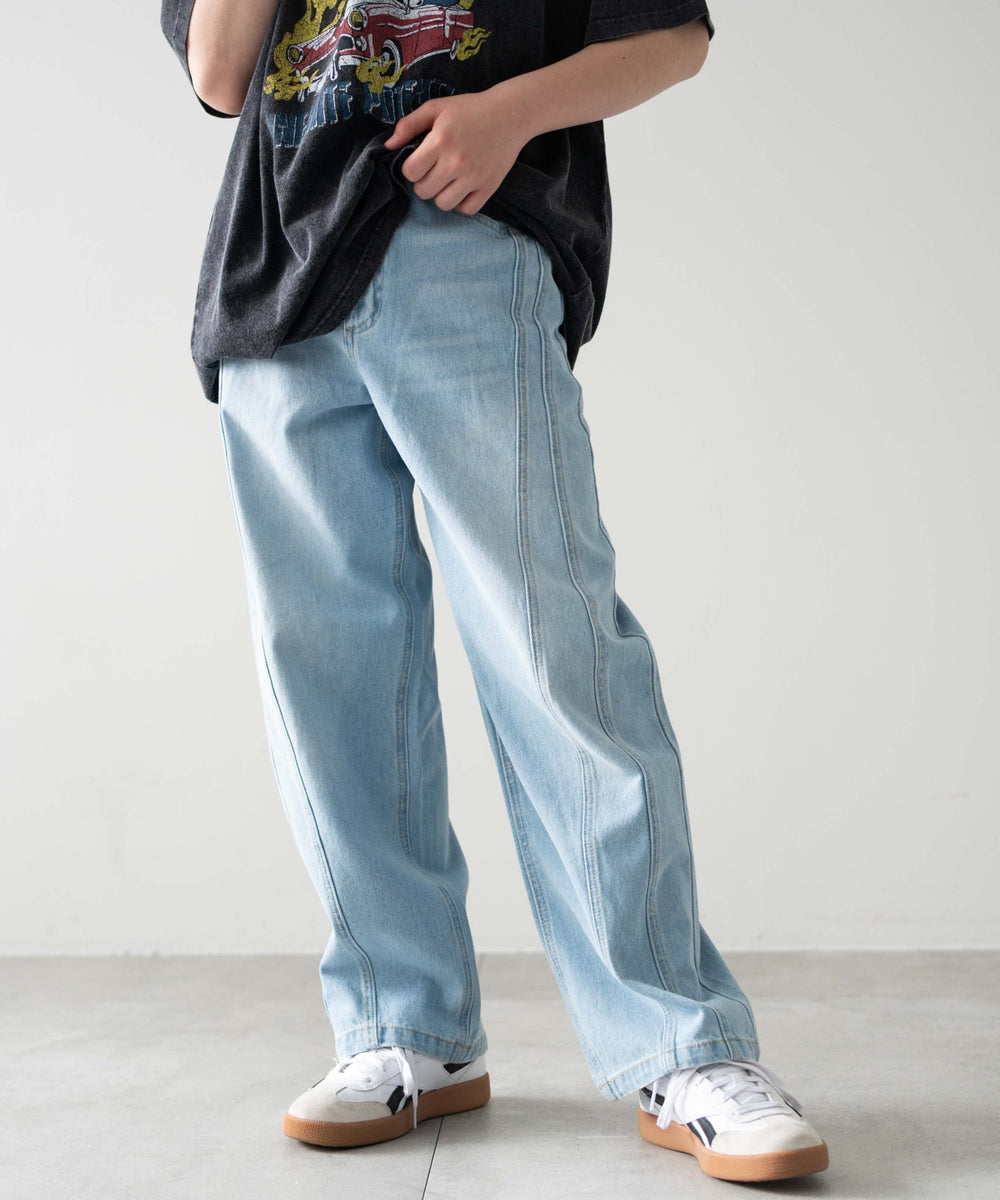 デニム淡 モデル：156cm M-160着用