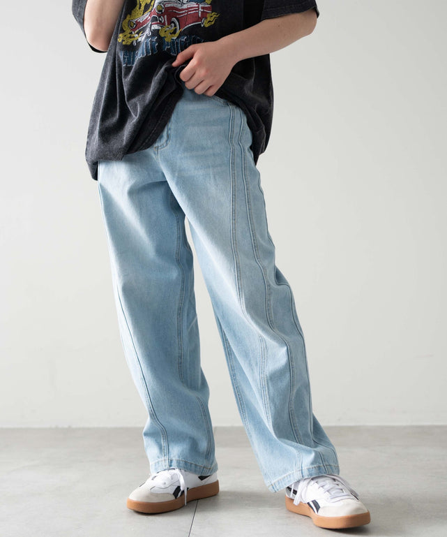 デニム淡 モデル：156cm M-160着用