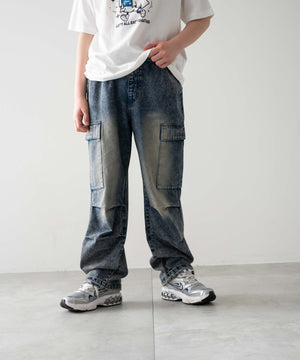 デニム中濃加工 モデル：156cm M-160 着用