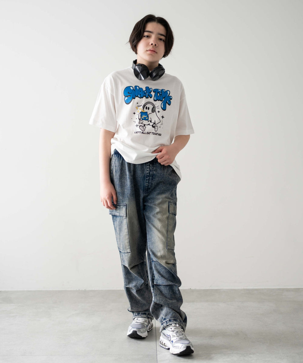 デニム中濃加工 モデル：156cm M-160 着用