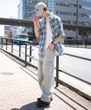 デニム淡　モデル:180cm L着用