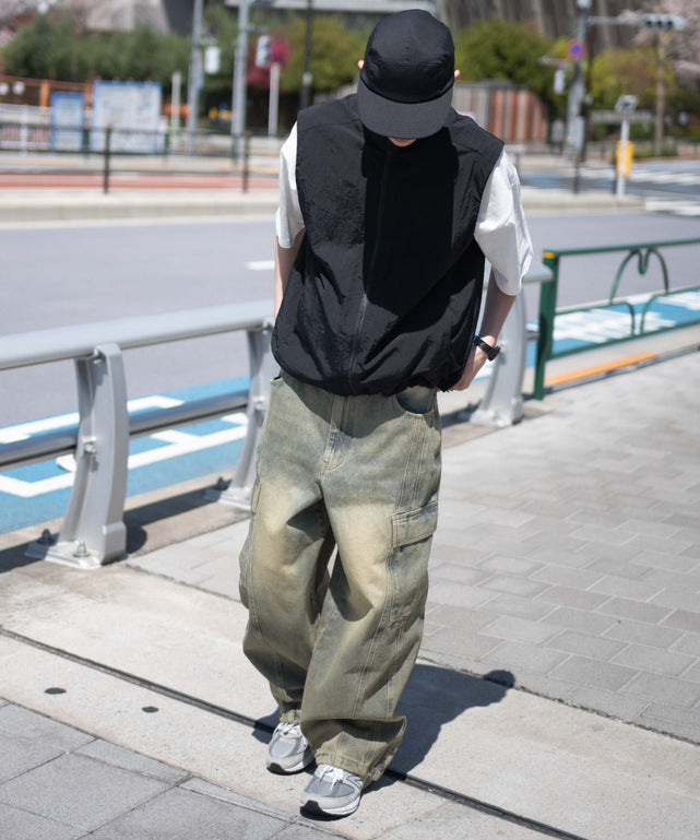 デニム淡加工　モデル:180cm L着用