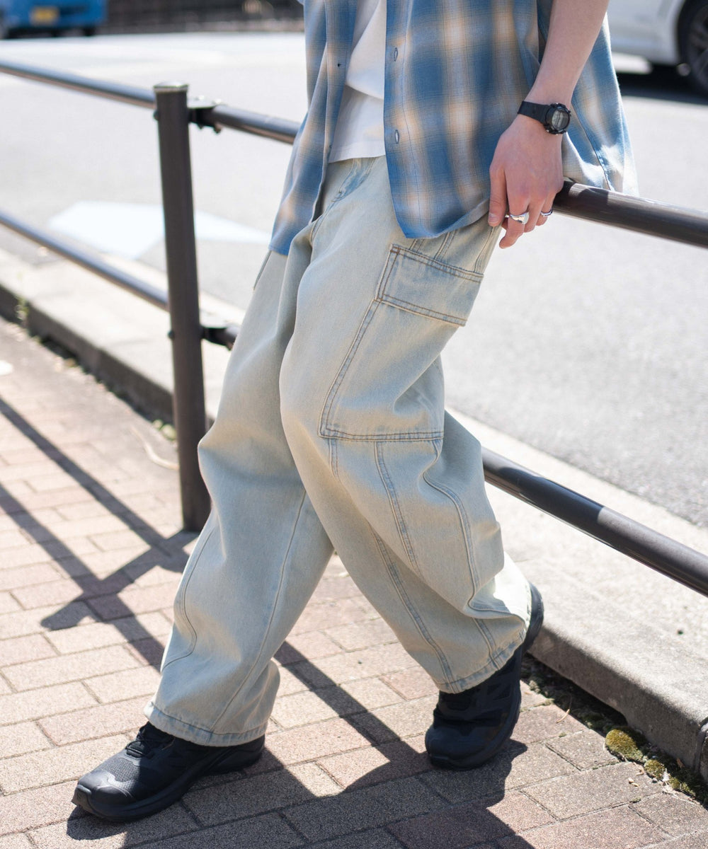 デニム淡　モデル:180cm L着用