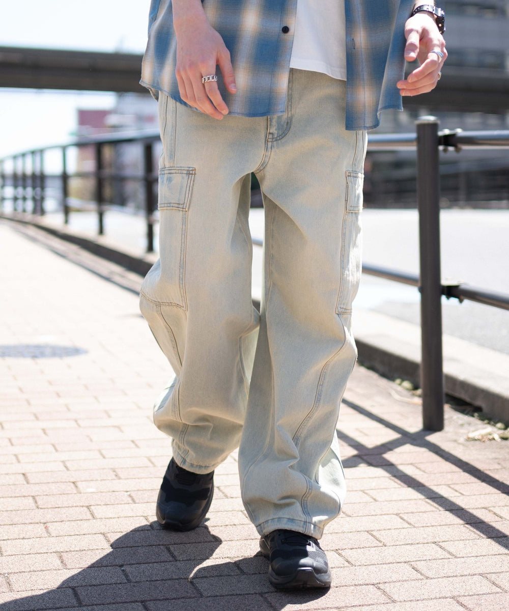 デニム淡　モデル:180cm L着用