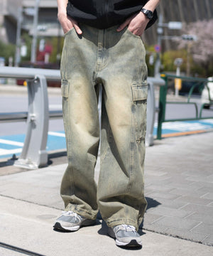 デニム淡加工　モデル:180cm L着用