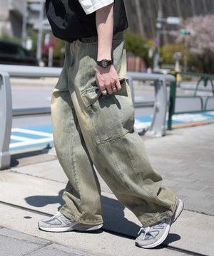 デニム淡加工　モデル:180cm L着用