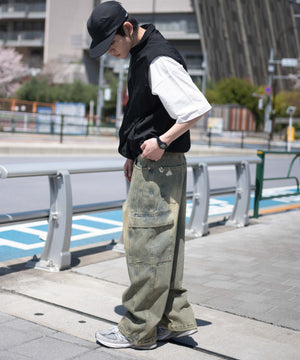 デニム淡加工　モデル:180cm L着用