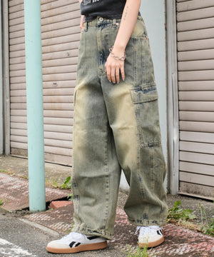 デニム淡加工　モデル:159cm S着用