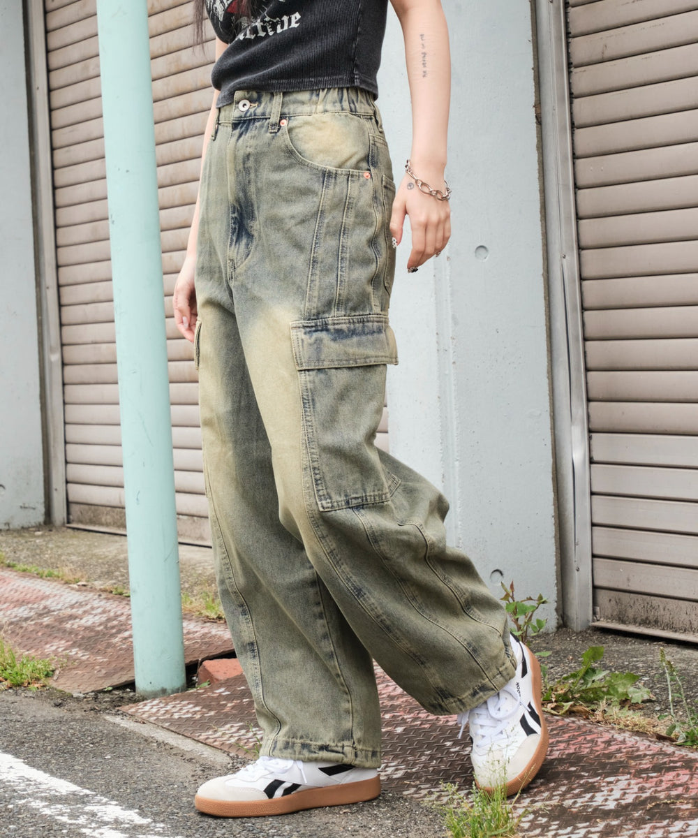 デニム淡加工　モデル:159cm S着用