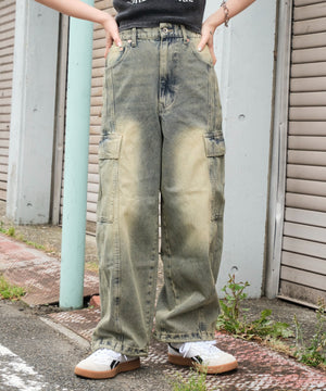 デニム淡加工　モデル:159cm S着用