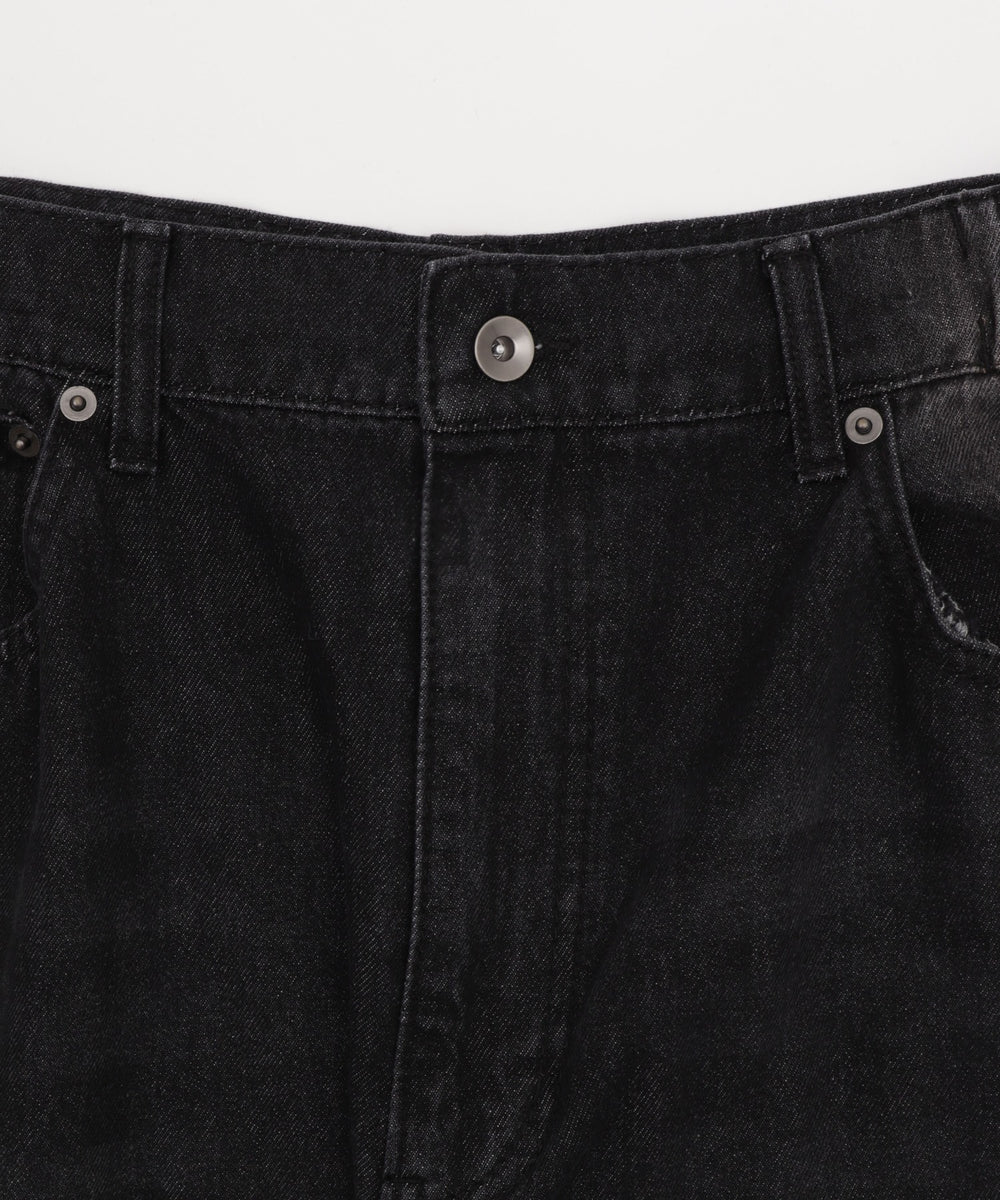 イージー3Dバレルレッグデニムカーゴパンツ