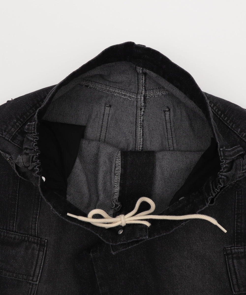 イージー3Dバレルレッグデニムカーゴパンツ