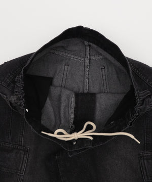 イージー3Dバレルレッグデニムカーゴパンツ