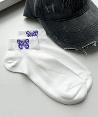 バタフライショートソックス