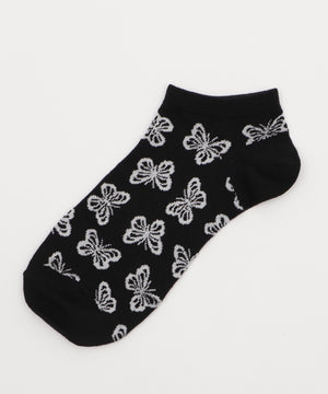総柄バタフライショートソックス