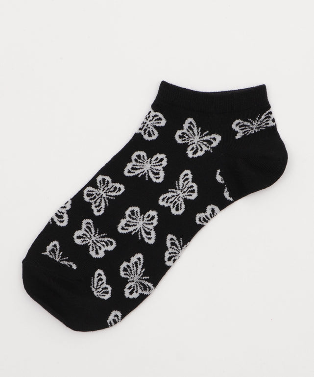 総柄バタフライショートソックス