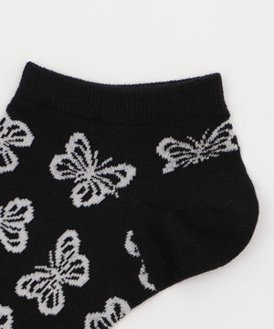 総柄バタフライショートソックス