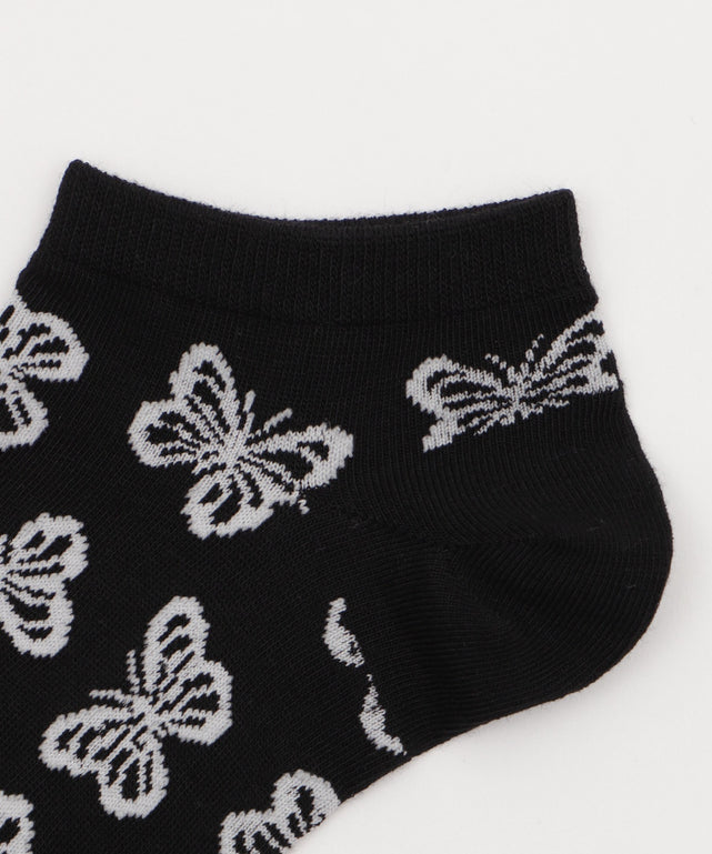 総柄バタフライショートソックス