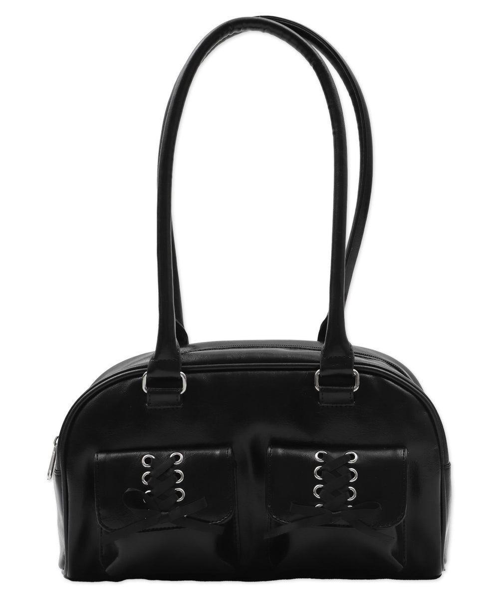 レースアップボストンバッグ