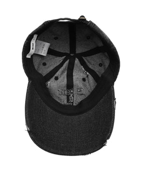 オールドイングリッシュロゴダメージデニムキャップ