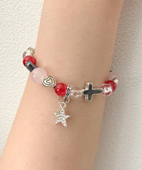 Lビーズチャームブレス