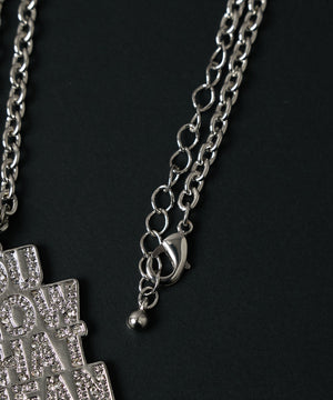 Mラメストーンモチーフネックレス