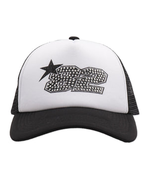 ナンバリングラインストーンメッシュキャップ