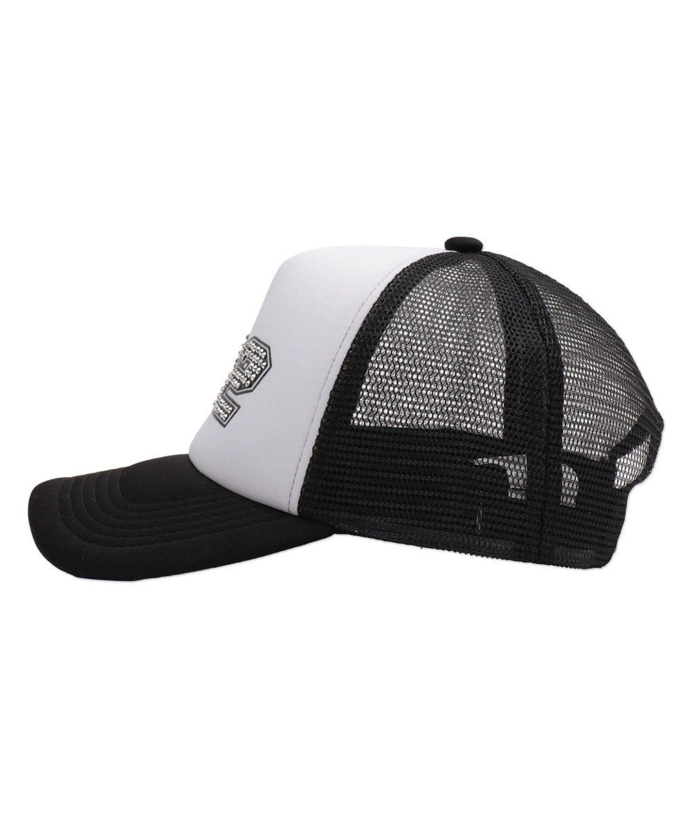 ナンバリングラインストーンメッシュキャップ