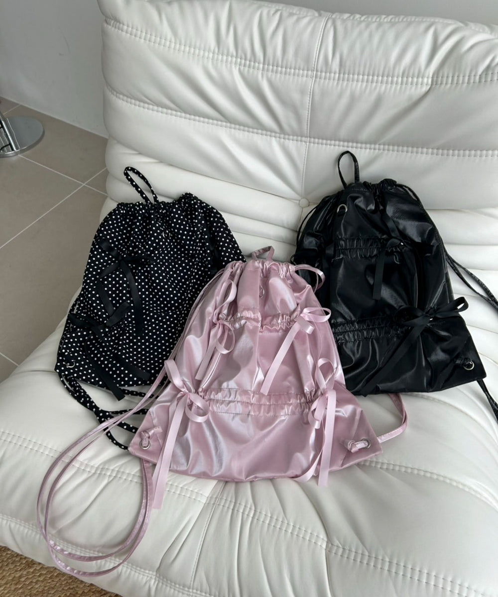 ドロストリボンギャザーナップサック