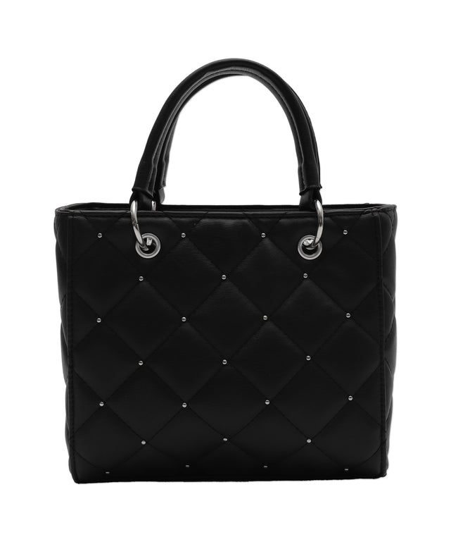 スタッズ装飾 キルティングパーティーバッグ 黒 スタッズ付きキルティングスクエアショルダー｜WEGO（ウィゴー