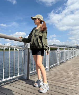 カーキ　モデル：155cm　F着用 