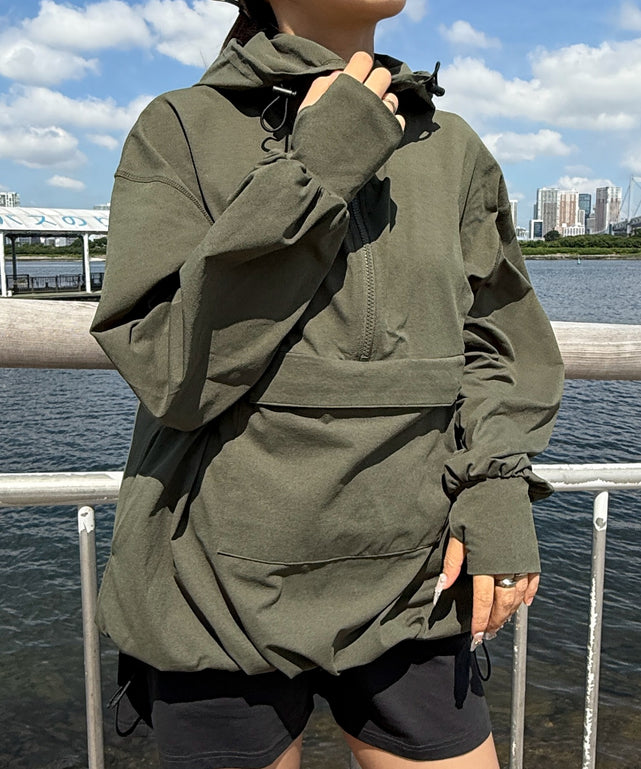 カーキ　モデル：155cm　F着用 