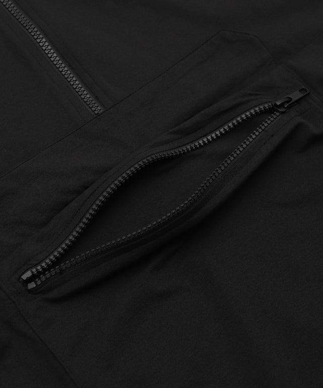 ハーフジップアノラックパーカー