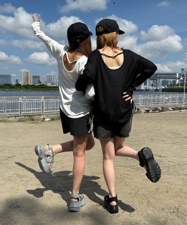 リブドロストデザイントップス