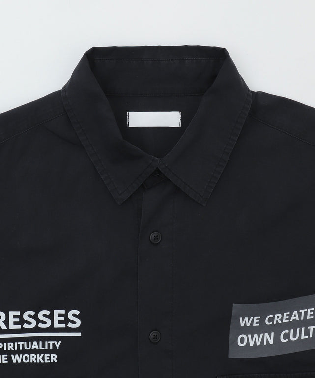 ミリタリーハーフスリーブシャツ