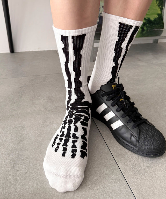 ボーンデザインソックス（R）　/ホワイト