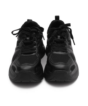 PUメッシュヒールダッドスニーカー