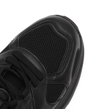 PUメッシュヒールダッドスニーカー