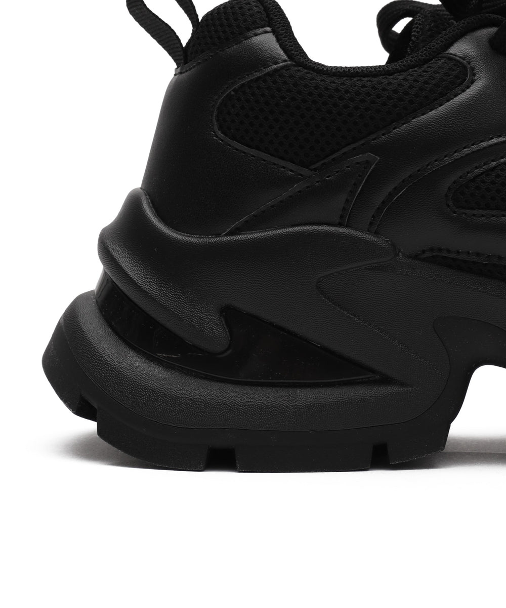 PUメッシュヒールダッドスニーカー