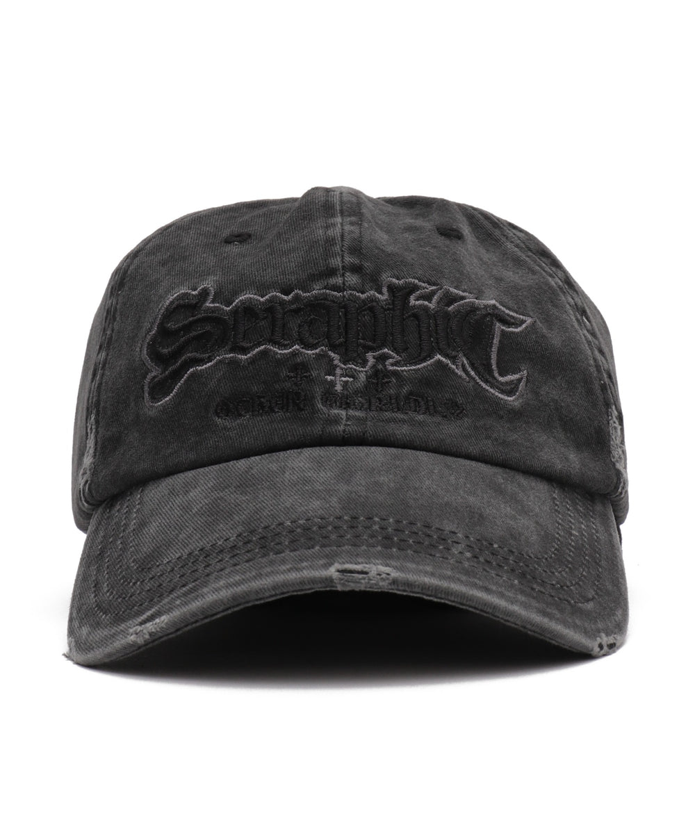 刺繍ピグメントダメージキャップ