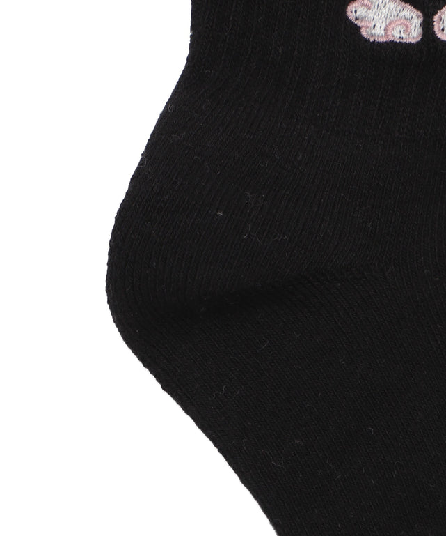 刺繍アンクルパイルソックス(23-25cm)