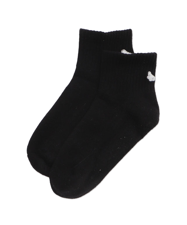 バック刺繍アンクルパイルソックス(23-25cm)