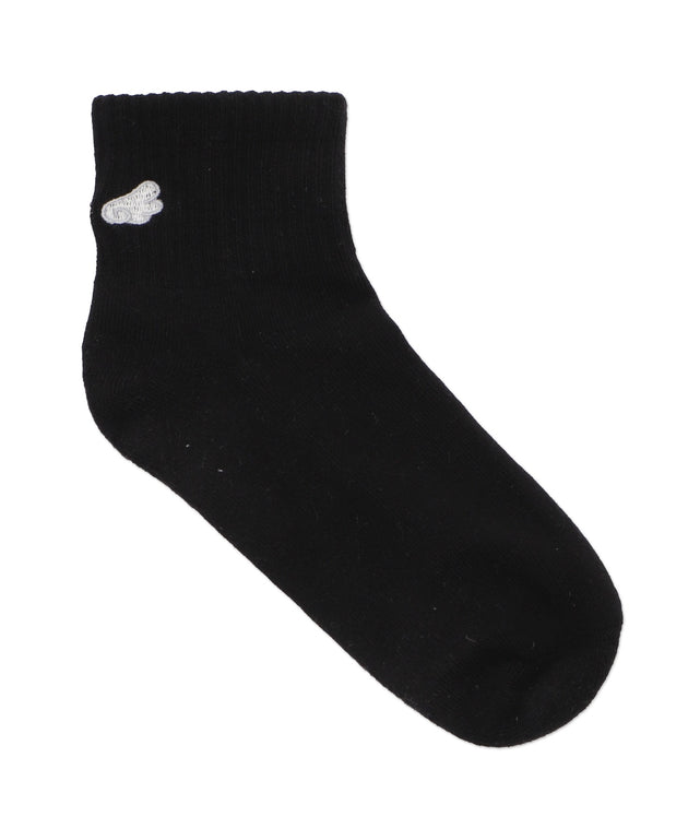 バック刺繍アンクルパイルソックス(23-25cm)