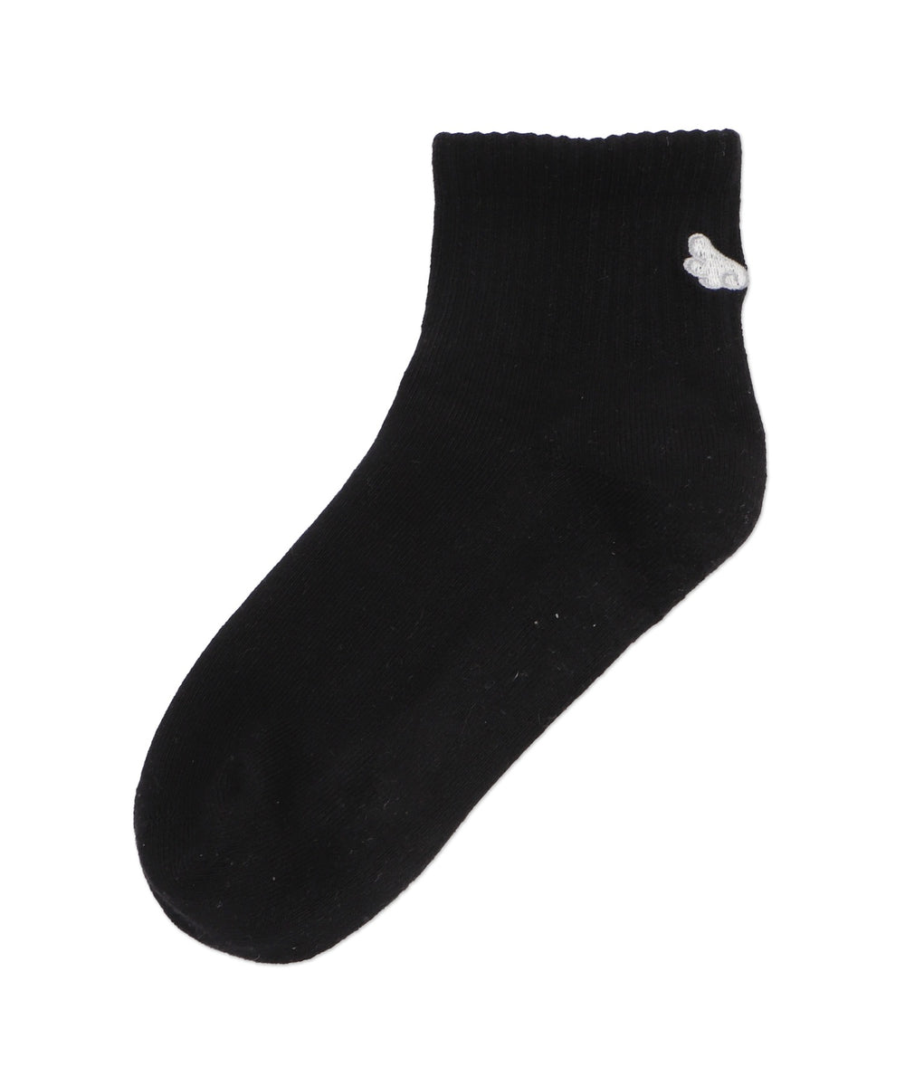バック刺繍アンクルパイルソックス(23-25cm)